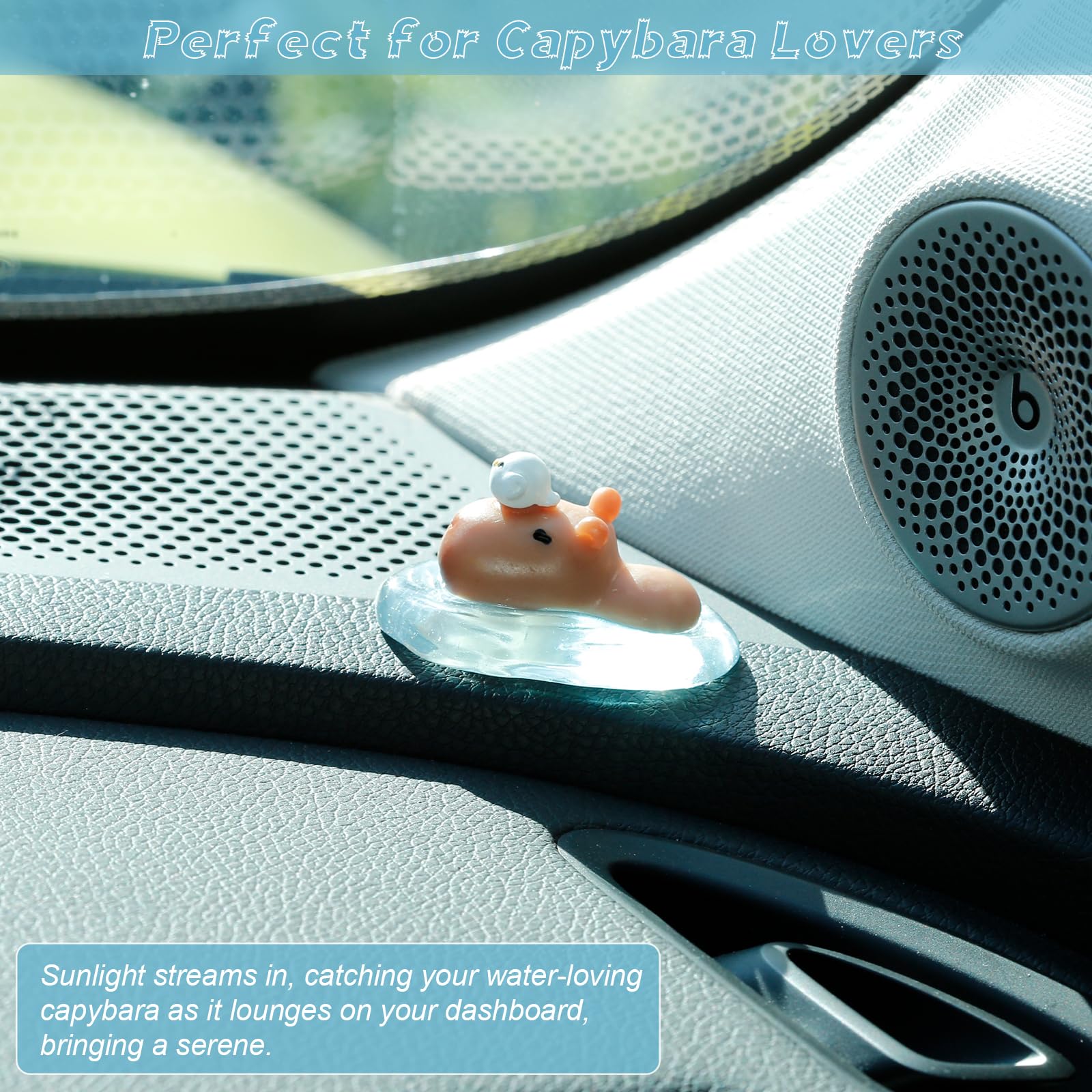 Adorable Dashboard Accessory Cars Accessories Girl Auto Interior Decor Cute Capybara Car Decoration 5
