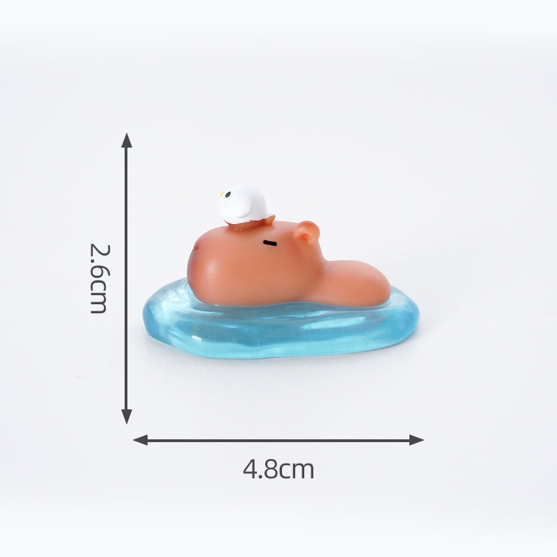 Adorable Dashboard Accessory Cars Accessories Girl Auto Interior Decor Cute Capybara Car Decoration 9