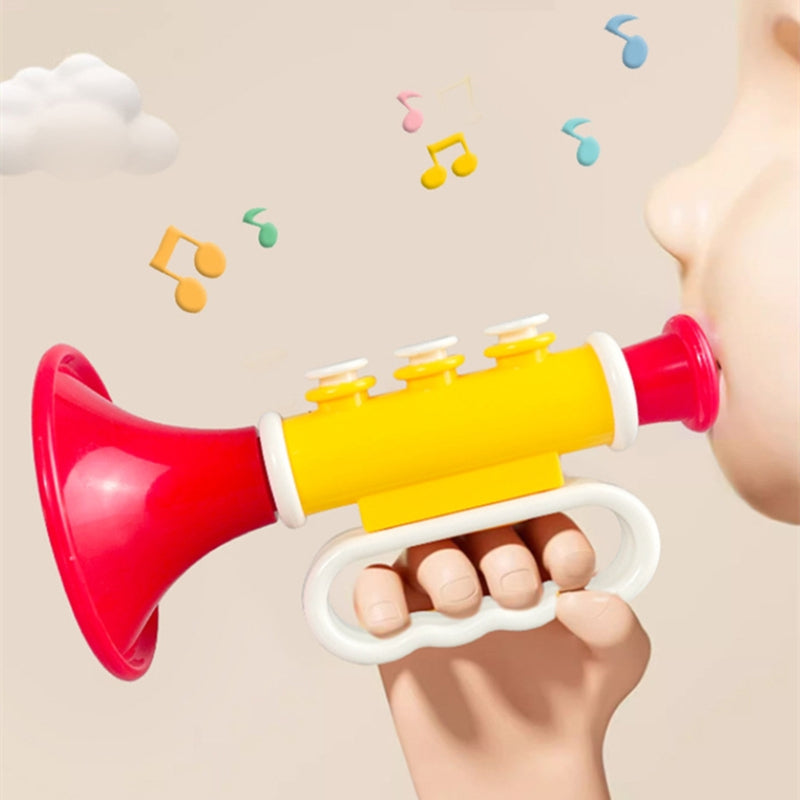 Colorful Musical Instruments, Early Montessori Educational Toy, Mini Baby Trumpet Toys Children, Games for Kids Gifts