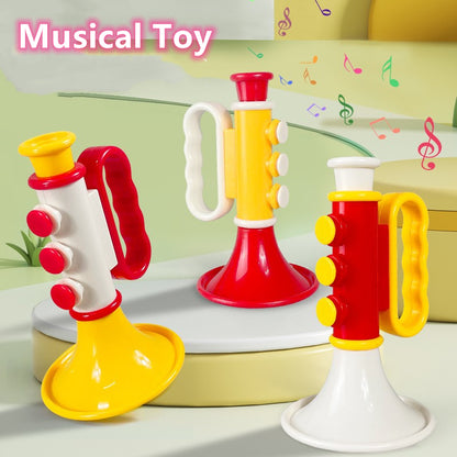 Colorful Musical Instruments, Early Montessori Educational Toy, Mini Baby Trumpet Toys Children, Games for Kids Gifts