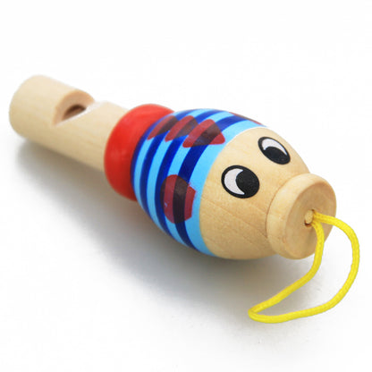 Infant Whistling Toy Educational Wooden Cartoon Animal Music Instrument For Baby And Kids 3