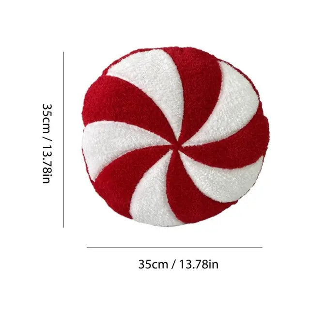 Christmas Candy Cane Throw Pillow Soft Sofa Cushion, Heteromorphic Decorative Pillow, Doll for Christmas Decoration