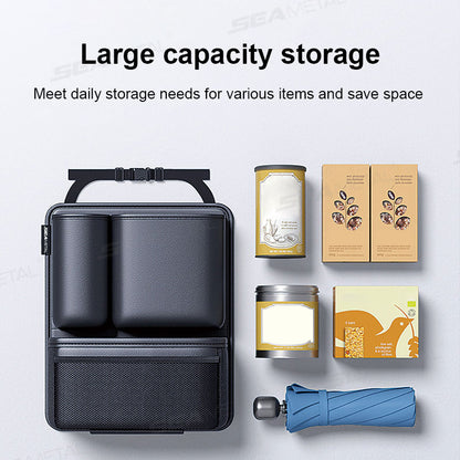 HighCapacity Car Trunk Leatherette Storage Bag Detachable Auto Seat Back Pocket For Jeeps Hanging O 2