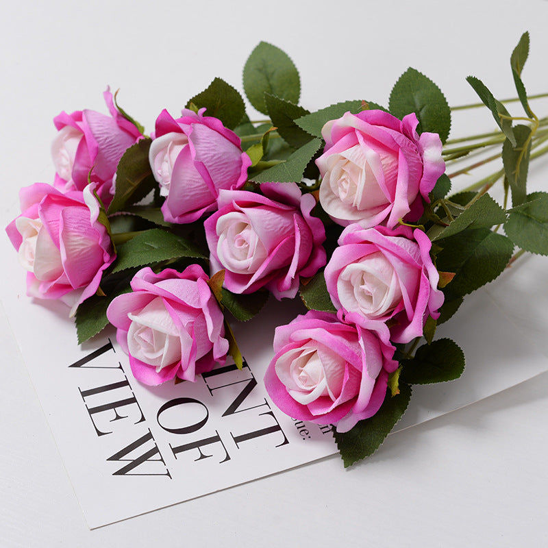Roses Artificial Flowers, Branch Artificial Red Roses, Realistic Rose Flower, Fake Rose for Wedding Home Decor