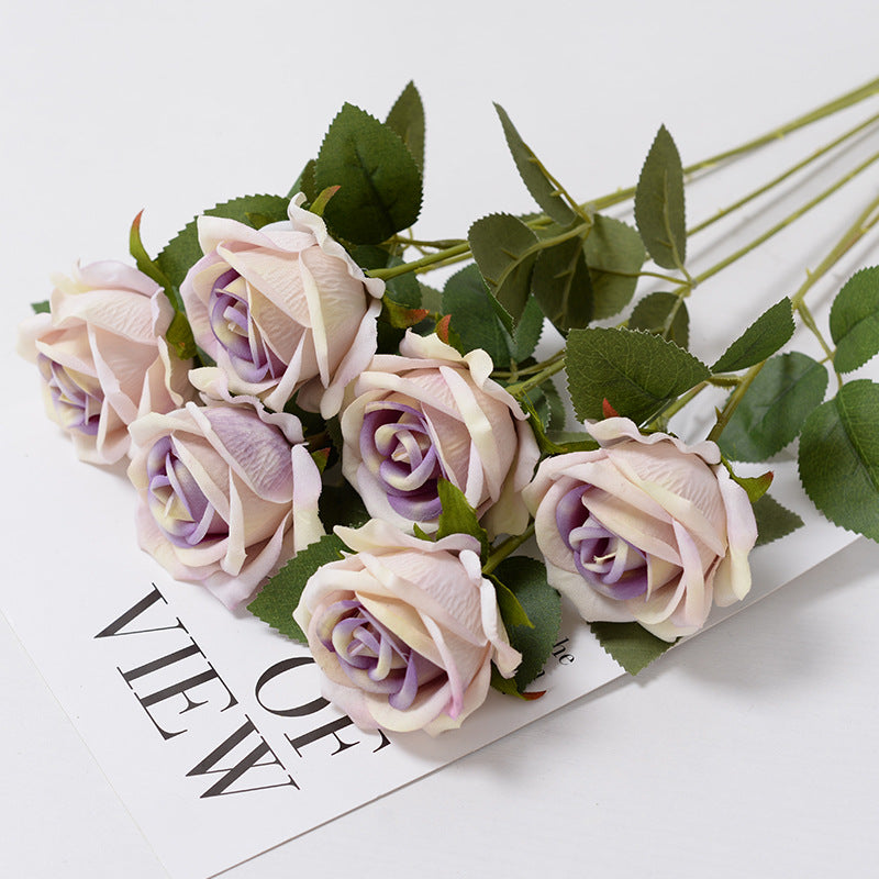 Roses Artificial Flowers, Branch Artificial Red Roses, Realistic Rose Flower, Fake Rose for Wedding Home Decor