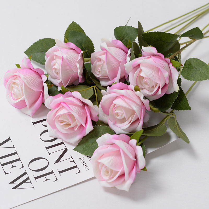 Roses Artificial Flowers, Branch Artificial Red Roses, Realistic Rose Flower, Fake Rose for Wedding Home Decor