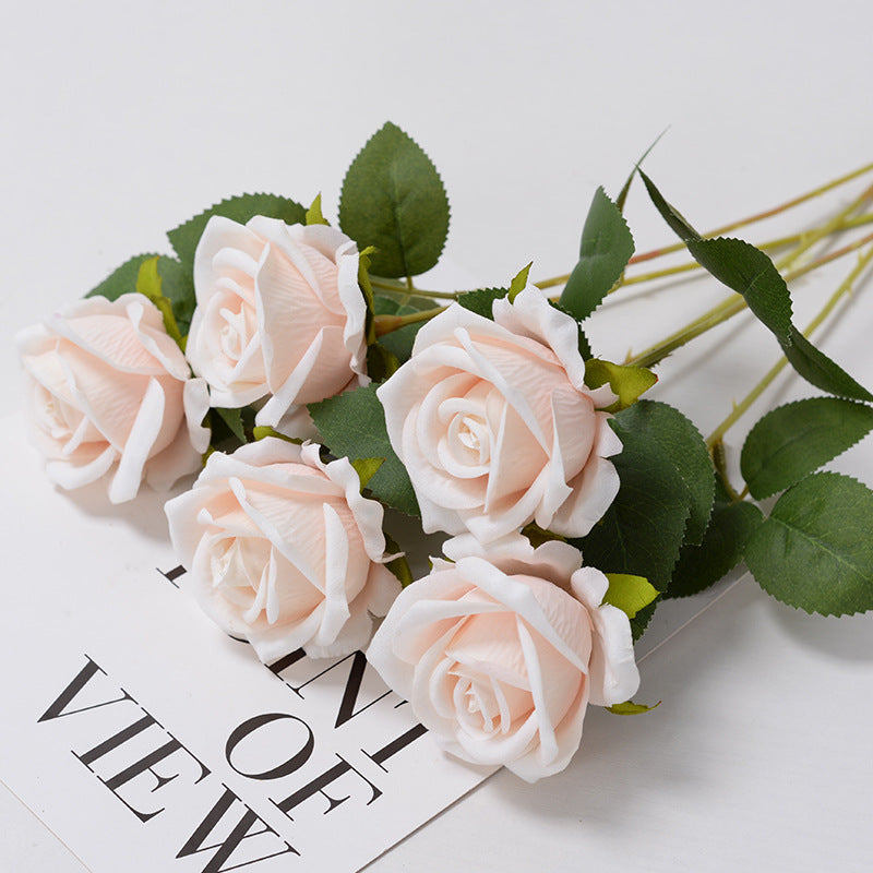 Roses Artificial Flowers, Branch Artificial Red Roses, Realistic Rose Flower, Fake Rose for Wedding Home Decor