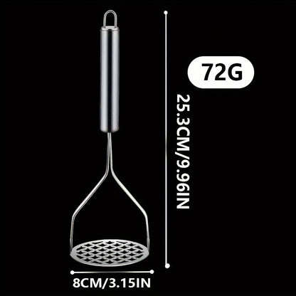 Manual Stainless Steel Masher, Potato Masher for Home Kitchen, Fruit and Vegetable Crusher