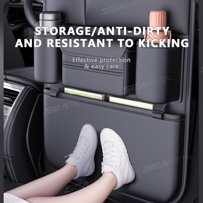 Waterproof Anti Kick Pad Car Backseat Organizer 6 Pocket Car Seat Back Storage Bag Wear Resistant T 1