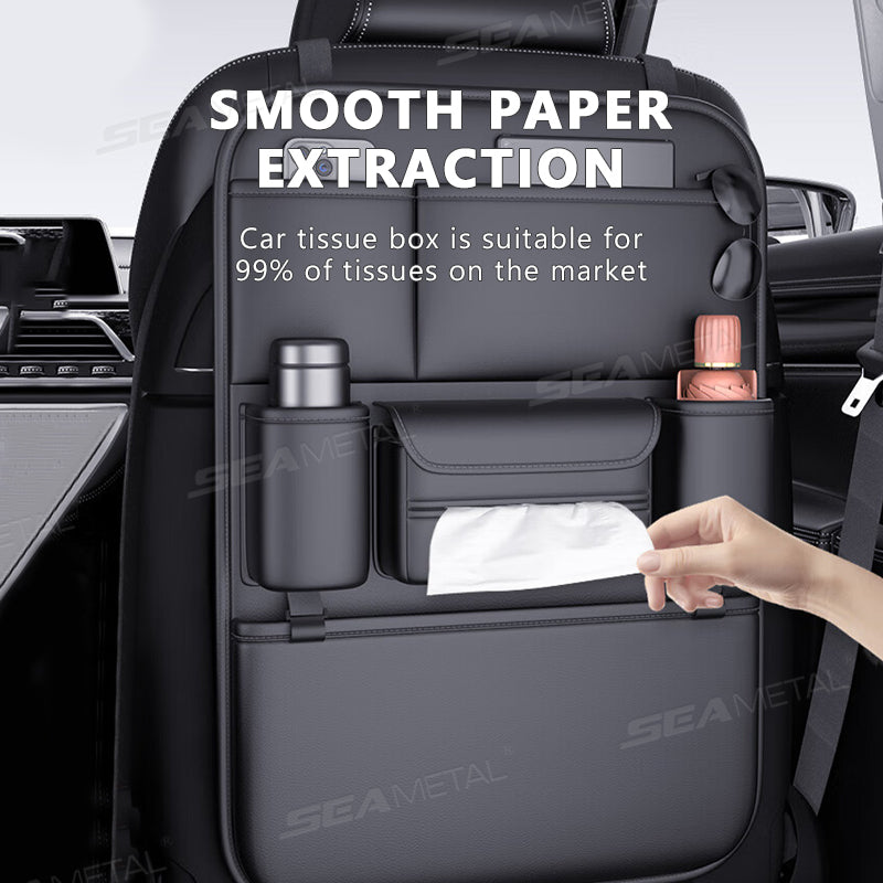 Waterproof Anti Kick Pad Car Backseat Organizer 6 Pocket Car Seat Back Storage Bag Wear Resistant T 2
