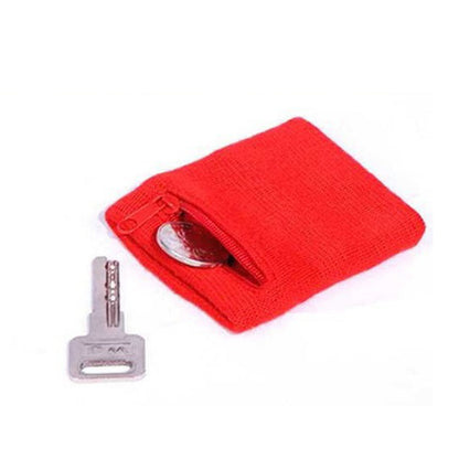 Running Sports Arm Band Bag with Zipper Pouch for Key Card and Basketball Sweatband Storage