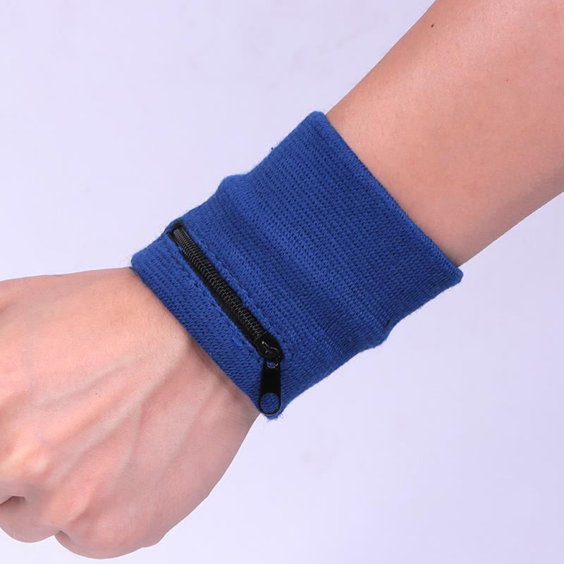 Running Sports Arm Band Bag with Zipper Pouch for Key Card and Basketball Sweatband Storage