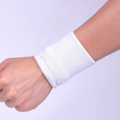 Running Sports Arm Band Bag with Zipper Pouch for Key Card and Basketball Sweatband Storage