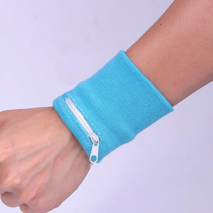 Running Sports Arm Band Bag with Zipper Pouch for Key Card and Basketball Sweatband Storage