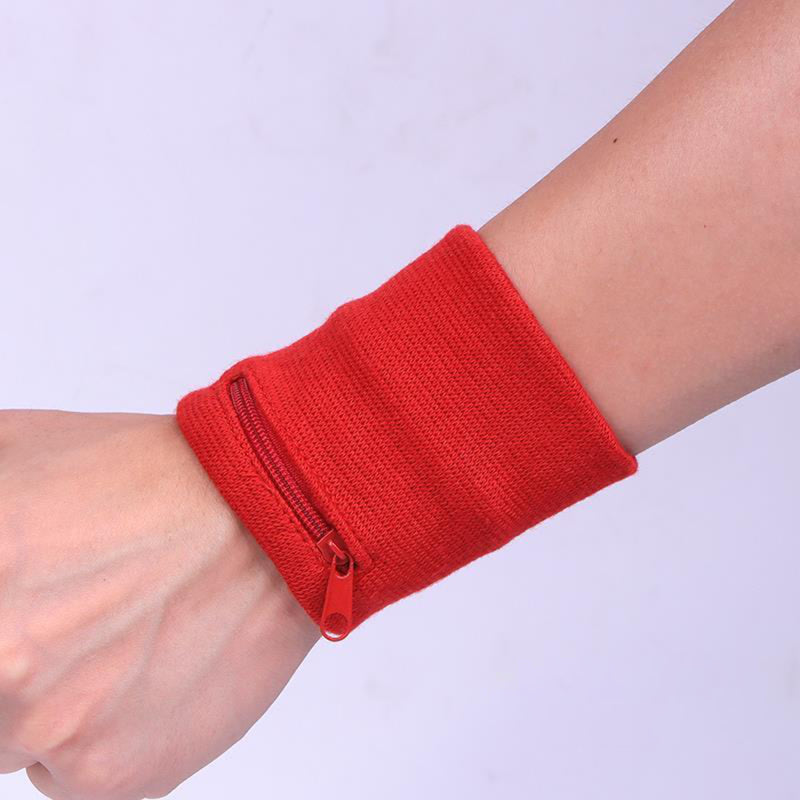Running Sports Arm Band Bag with Zipper Pouch for Key Card and Basketball Sweatband Storage