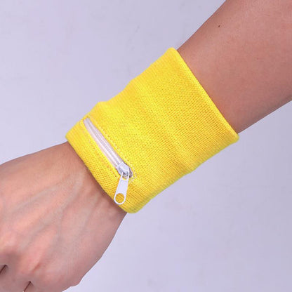 Running Sports Arm Band Bag with Zipper Pouch for Key Card and Basketball Sweatband Storage