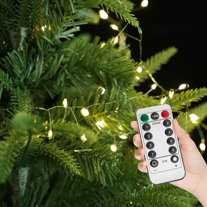 Outdoor Copper Wire Lights Christmas Tree String Remote Control Starry Sky Flower Wreath Decorative 4