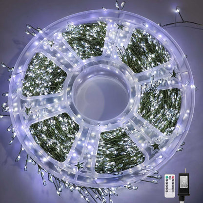 Outdoor Copper Wire Lights Christmas Tree String Remote Control Starry Sky Flower Wreath Decorative 1