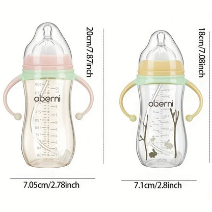Sippy Bottle For Infants AntiDrop Soft Nipple Baby Bottle With Handle Water Formula Milk Feeding 6