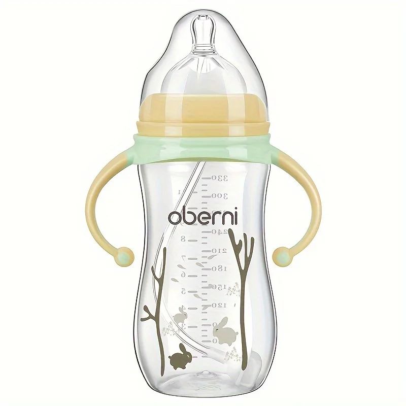 Sippy Bottle for Infants, Anti-Drop Soft Nipple, Baby Bottle with Handle Water Formula Milk Feeding