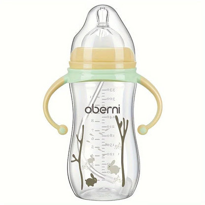 Sippy Bottle for Infants, Anti-Drop Soft Nipple, Baby Bottle with Handle Water Formula Milk Feeding