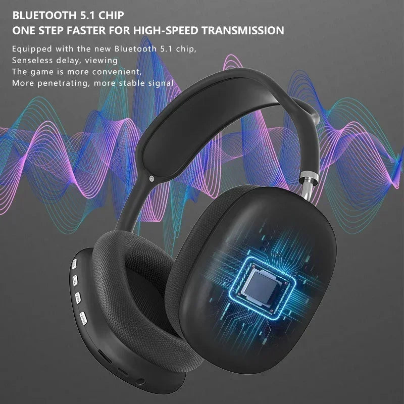 P9 Wireless Bluetooth Headset Gaming Wireless Headphones Noise Cancelling Bluetooth Earphones With  2
