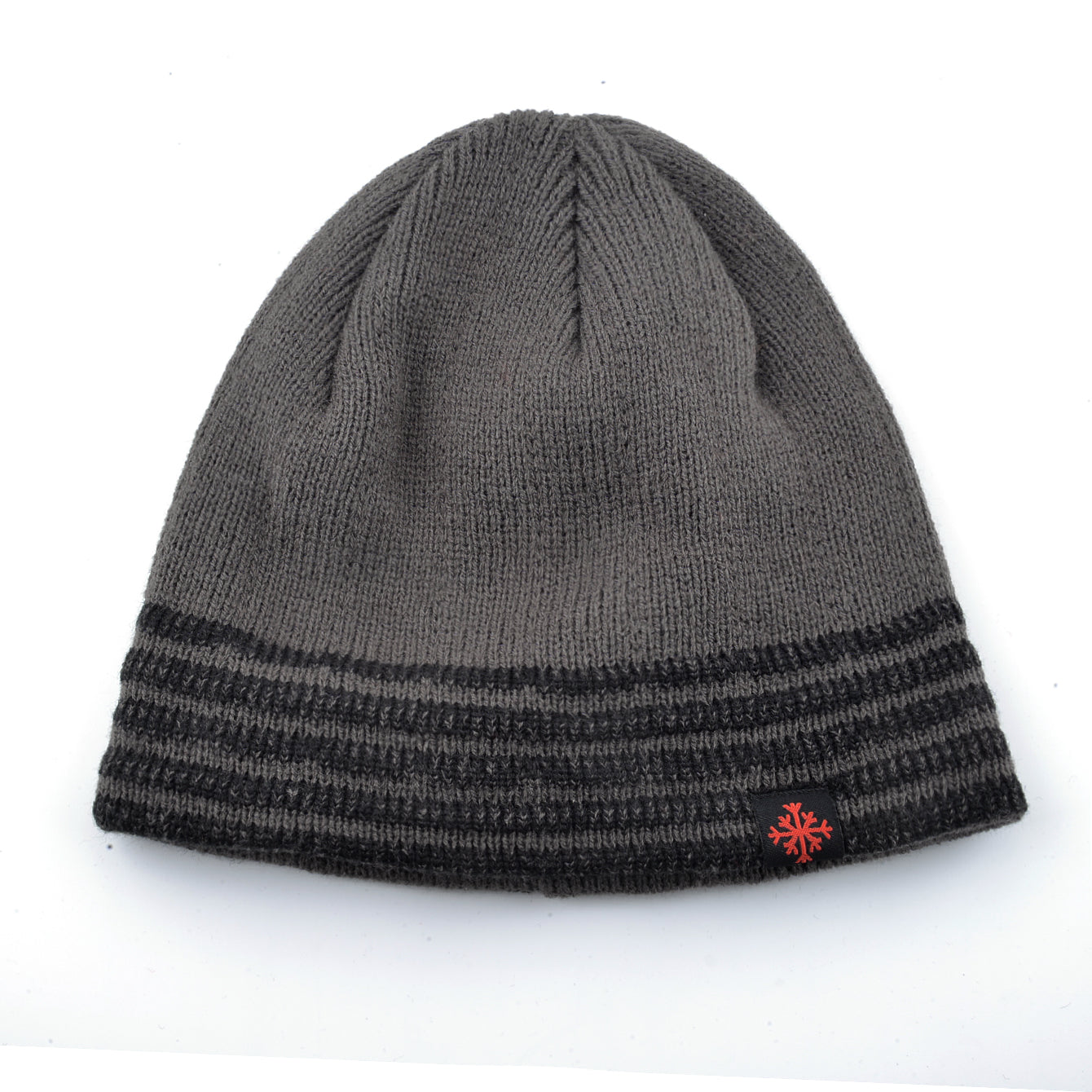 Mens Winter Thick Beanie Hat Skullies Beanies Knitted Striped Hats Double Layer Solid Color Velvet  1