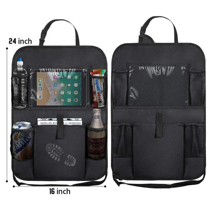 MultiPocket Car Backseat Organizer Seat Protector With Tablet Holder For Kids Pets 7