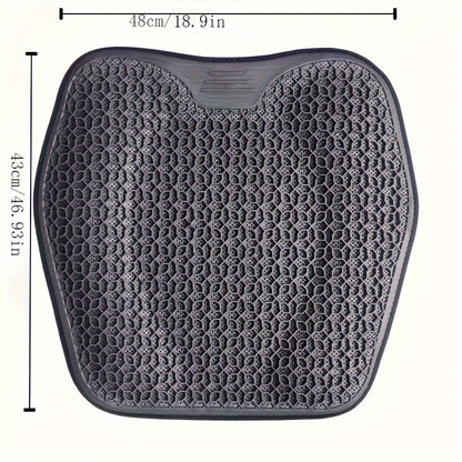 1pc Gel Seat Cushion, Honeycomb Design for Car Office, Ergonomic Support & Lightweight