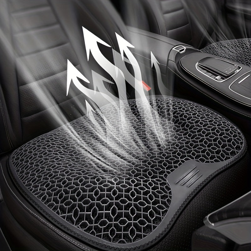1pc Gel Seat Cushion, Honeycomb Design for Car Office, Ergonomic Support & Lightweight