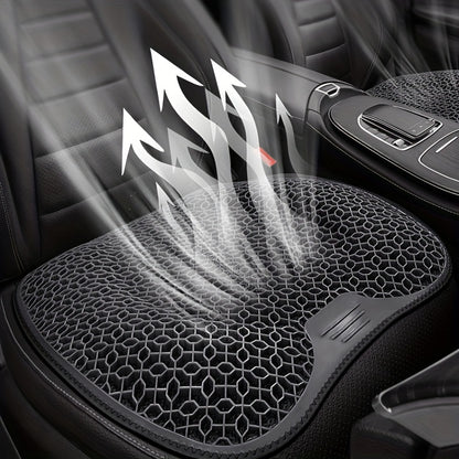 1pc Gel Seat Cushion, Honeycomb Design for Car Office, Ergonomic Support & Lightweight