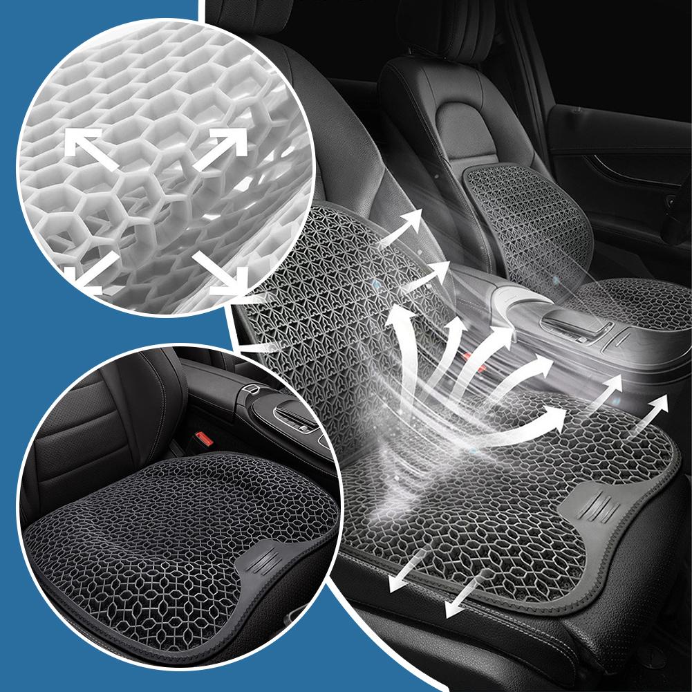 1pc Gel Seat Cushion, Honeycomb Design for Car Office, Ergonomic Support & Lightweight