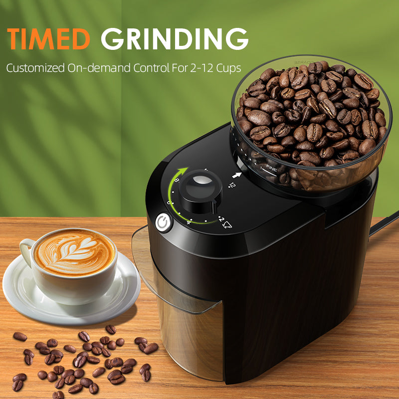 Adjustable Burr Mill Wancle Electric Burr Coffee Grinder With Conical Grinding Precise Grind Settin 3