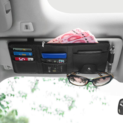 Car Organizer for Visor, Bill Pen, Sunglasses Clip, Business Card Holder, Storage Box for Car Accessories