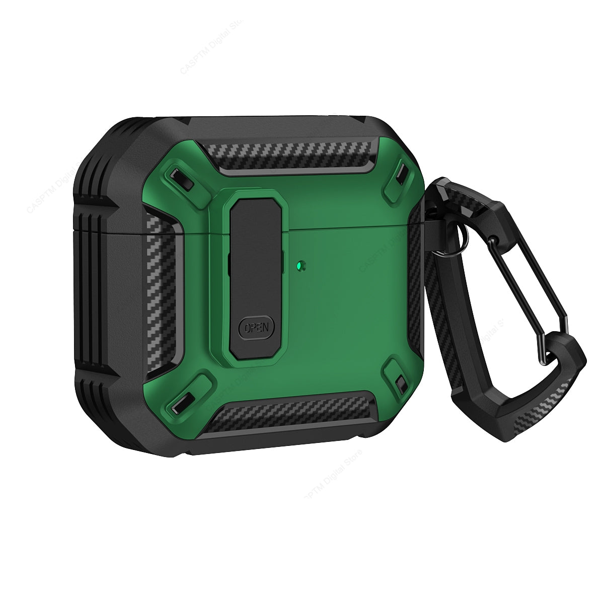 Security Lock Case For Air Pods Protective PC Cover With Hook 1