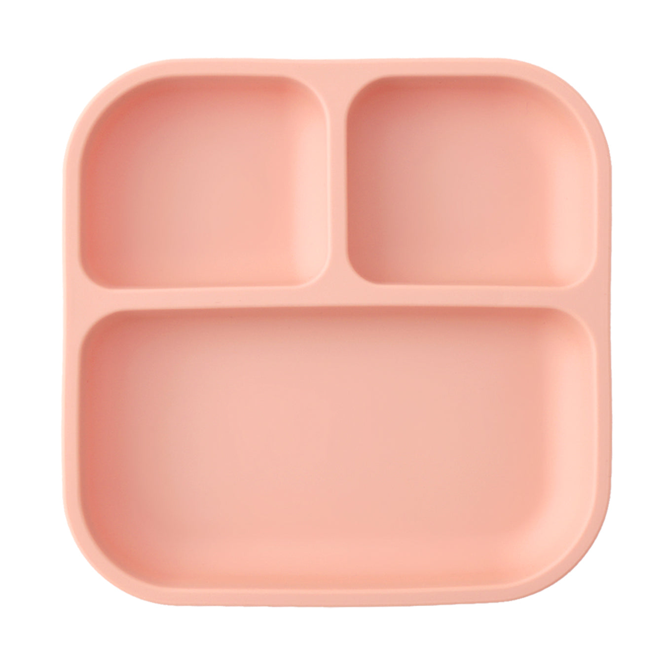 Leakproof Silicone Divided Square Plate for Kids, BPA Free Suction Baby Dish Meal Tray