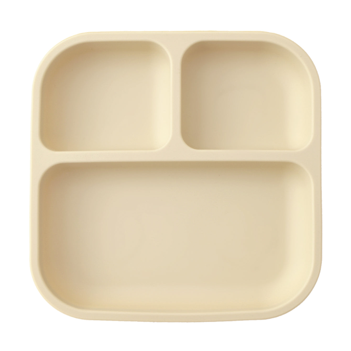 Leakproof Silicone Divided Square Plate for Kids, BPA Free Suction Baby Dish Meal Tray