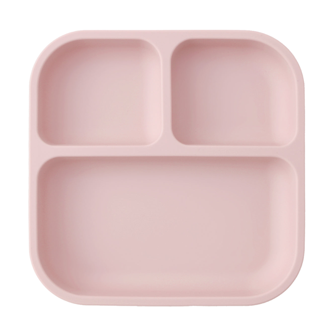 Leakproof Silicone Divided Square Plate for Kids, BPA Free Suction Baby Dish Meal Tray