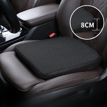 Memory Foam Car Seat Cushion For Sedentary Car Drivers Thickened Height Pad Anti Slip Beveled Desig