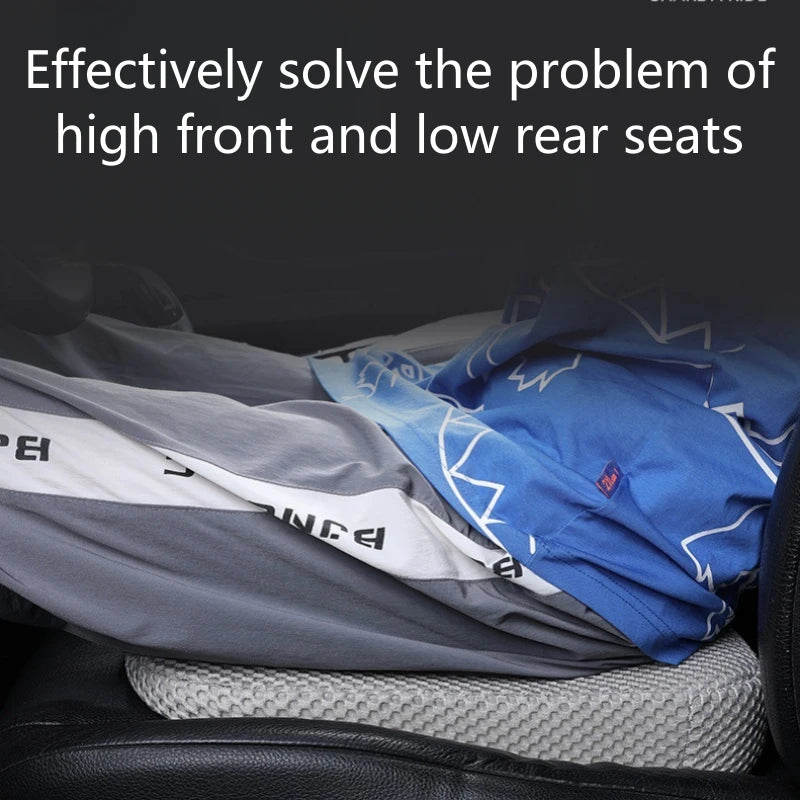 Memory Foam Car Seat Cushion For Sedentary Car Drivers Thickened Height Pad Anti Slip Beveled Desig