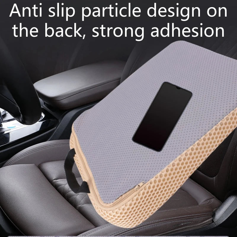 Memory Foam Car Seat Cushion For Sedentary Car Drivers Thickened Height Pad Anti Slip Beveled Desig