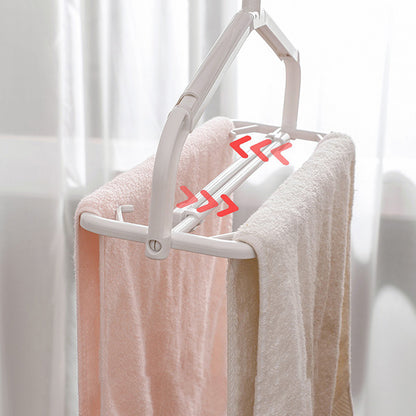 Space Saving Scalable Clothes Hanger With Clip For Home Closet Balcony 3