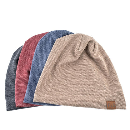 Winter Knitted Skullies Beanies Velvet Soft Turban Hats Fashion Bonnet Hat For Men And Women Hip Hop Beanie
