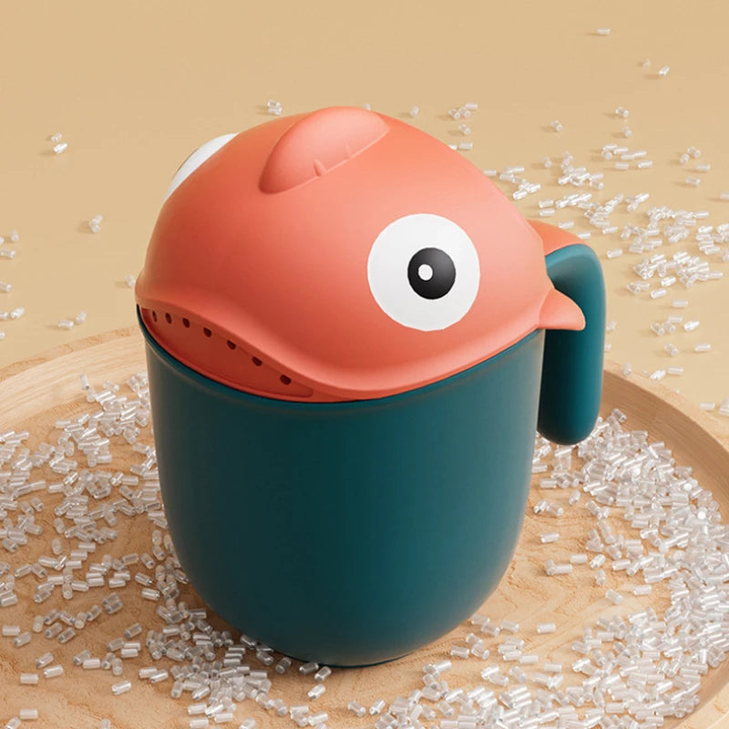 Cute Shark Baby Bath Shower Head Rinse Cup For Baby Showering And Bathing Accessories For 06 Year O 1