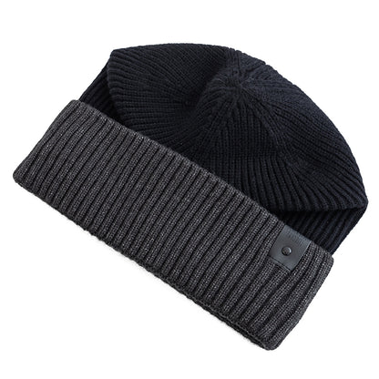 Stylish Unisex Winter Hat, Fleece Lined, Warm Beanie for Men Women, Outdoor Thicken Ski Sports Knitted Cap