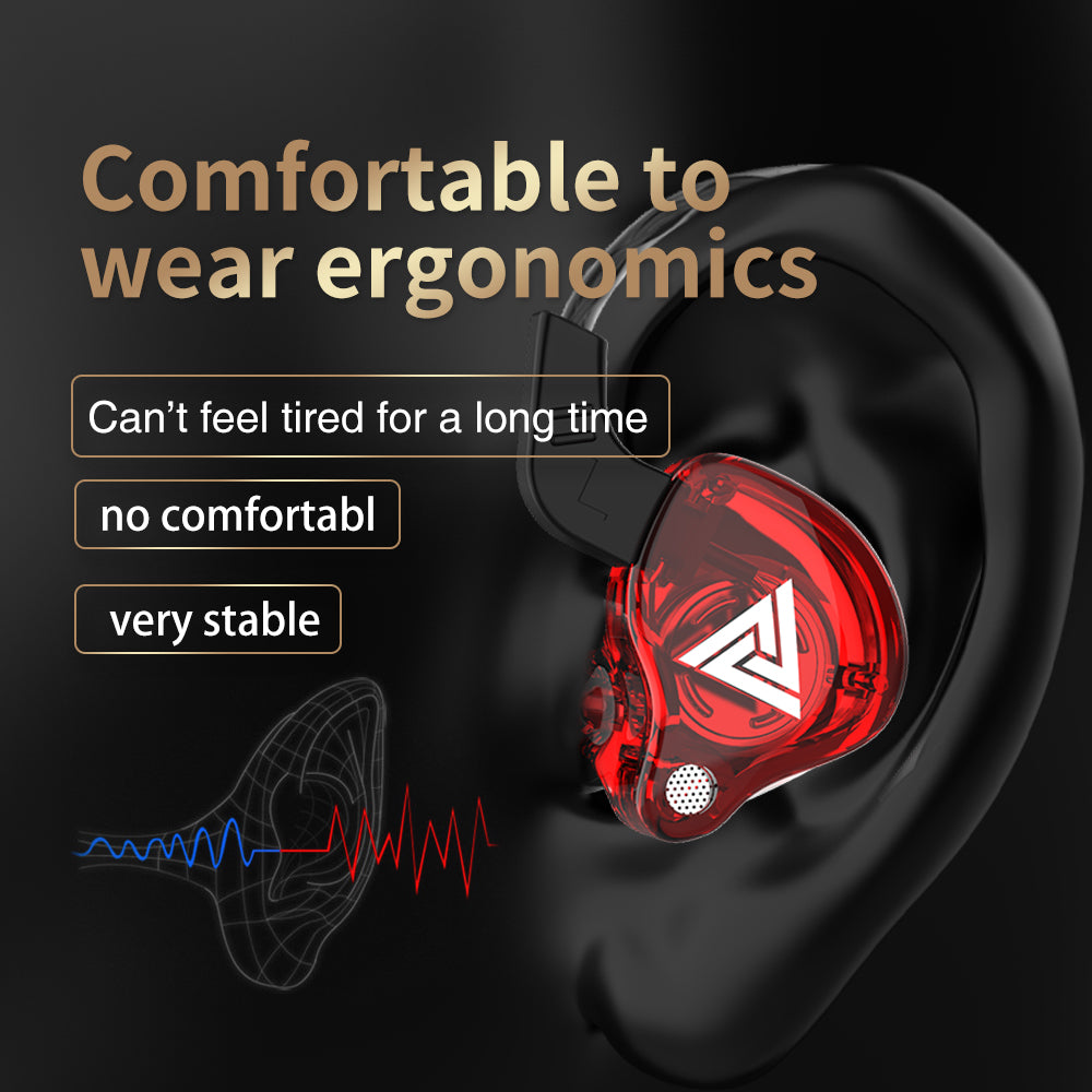 Dynamic Driver Earphone Headphone With Mic Sports Stereo Sub Woofer 4