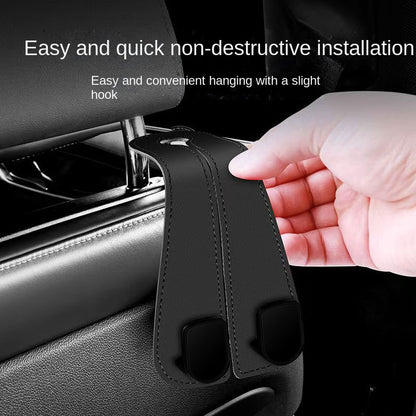 Seat Back Organizer Holder Clips Auto Fastener Hooks Car Headrest Hooks Hanger For Bags 2