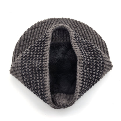 Men Winter Knitting Thick Beanie Hat Solid Color Velvet Bonnet Cap Mens Skullies Beanies Knitted Wo 5