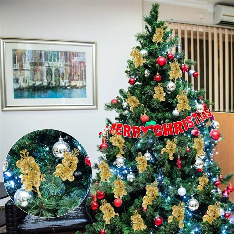 Christmas Decoration Artificial heads, Sparkling Berry Bouquet Xmas, Tree Ornaments New Year Party Supplies