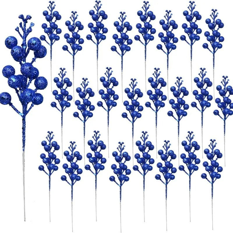 Christmas Decoration Artificial heads, Sparkling Berry Bouquet Xmas, Tree Ornaments New Year Party Supplies